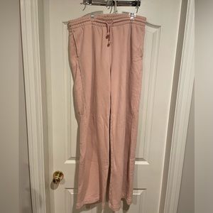 Aritzia TNA Cozy Fleece Straight Leg Sweatpants - Size L - Dusty Rose colour